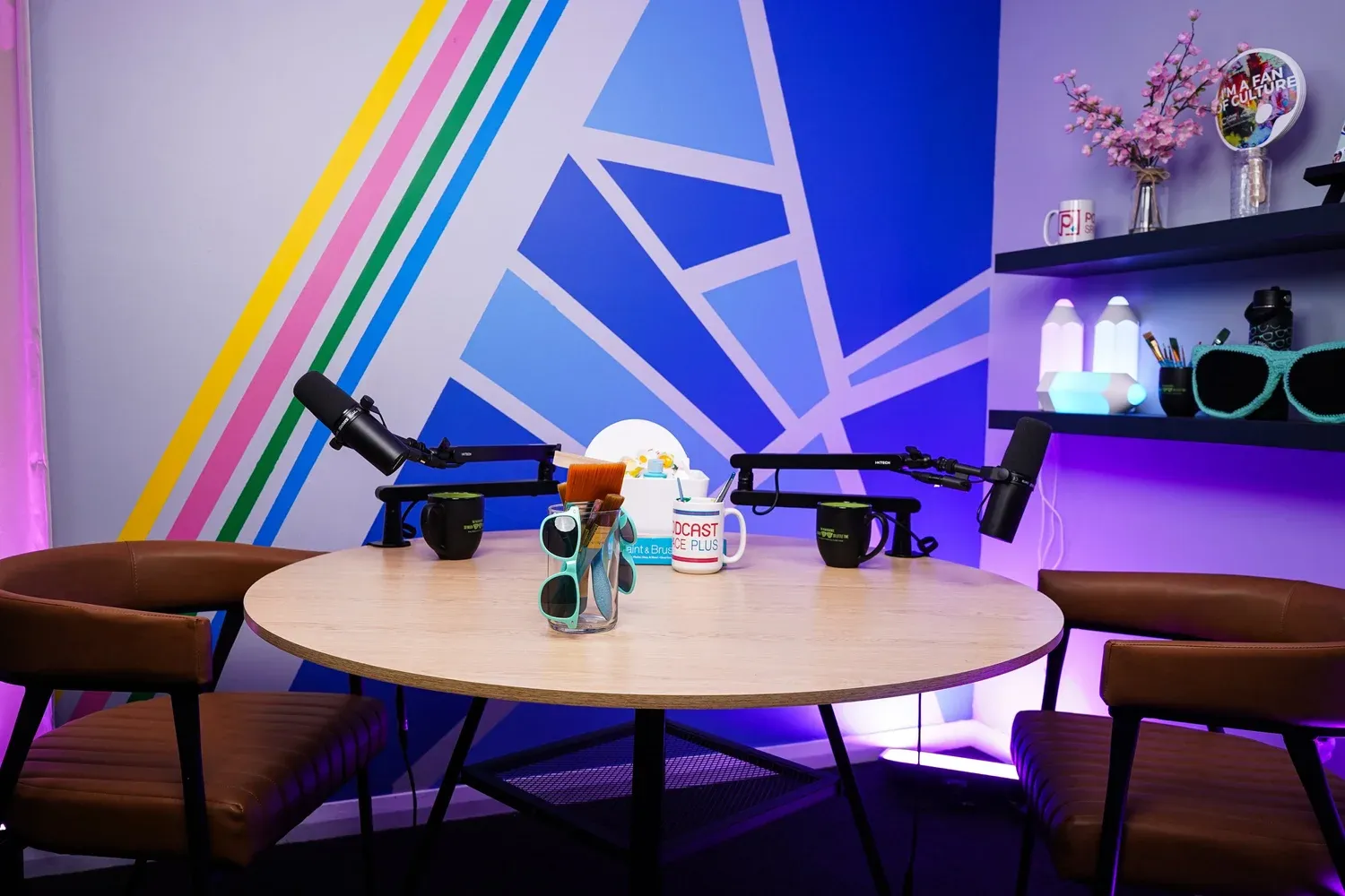 A second view of the Podcast Space Plus studio